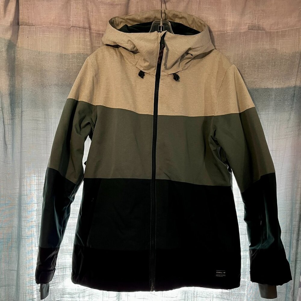 O'Neill Hyperdry Firewall Snow Jacket XL Green and Gray